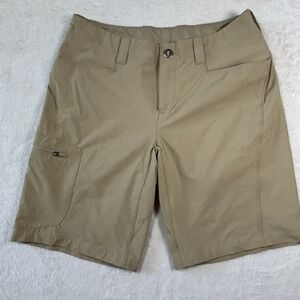 Patagonia Women Quandary Husk Tan Shorts Size 4 Zippered Pocket Hiking, Outdoor
